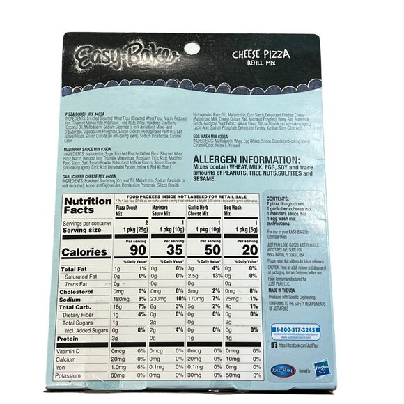 Easy-Bake Cheese Pizza Refill Mix 2.7 Oz For Kids Baking Age 8+ - Picture 2 of 2